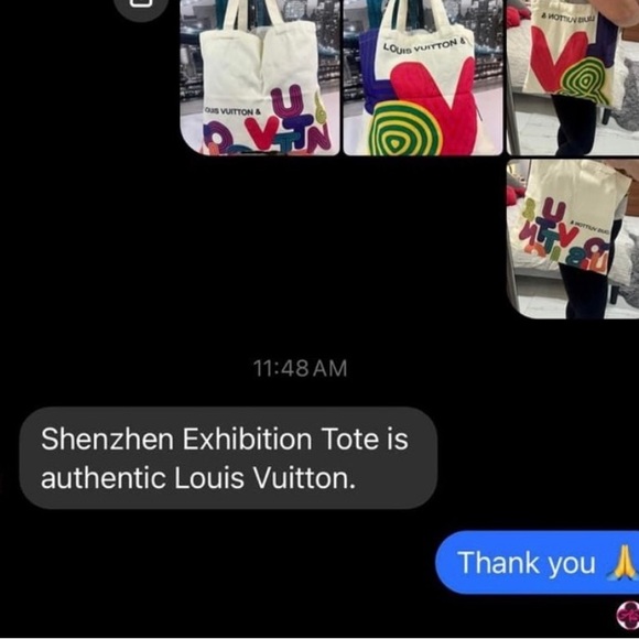 New AUTH LV Shenzhen Canvas Exhibition Tote Bag - Picture 5 of 8